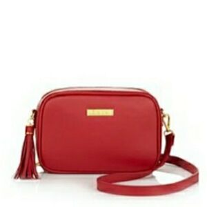 Joy & Iman Fashionably Functional RFID Leather Crossbody Bag Caramel Camel